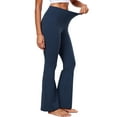 thumbnail image 2 of NELEUS ButterSoftFlex Womens Flare Leggings Athletic Yoga Workout Pants Bootcut High Waist with Waistband Pocket,Navy Blue,US Size L, 2 of 9