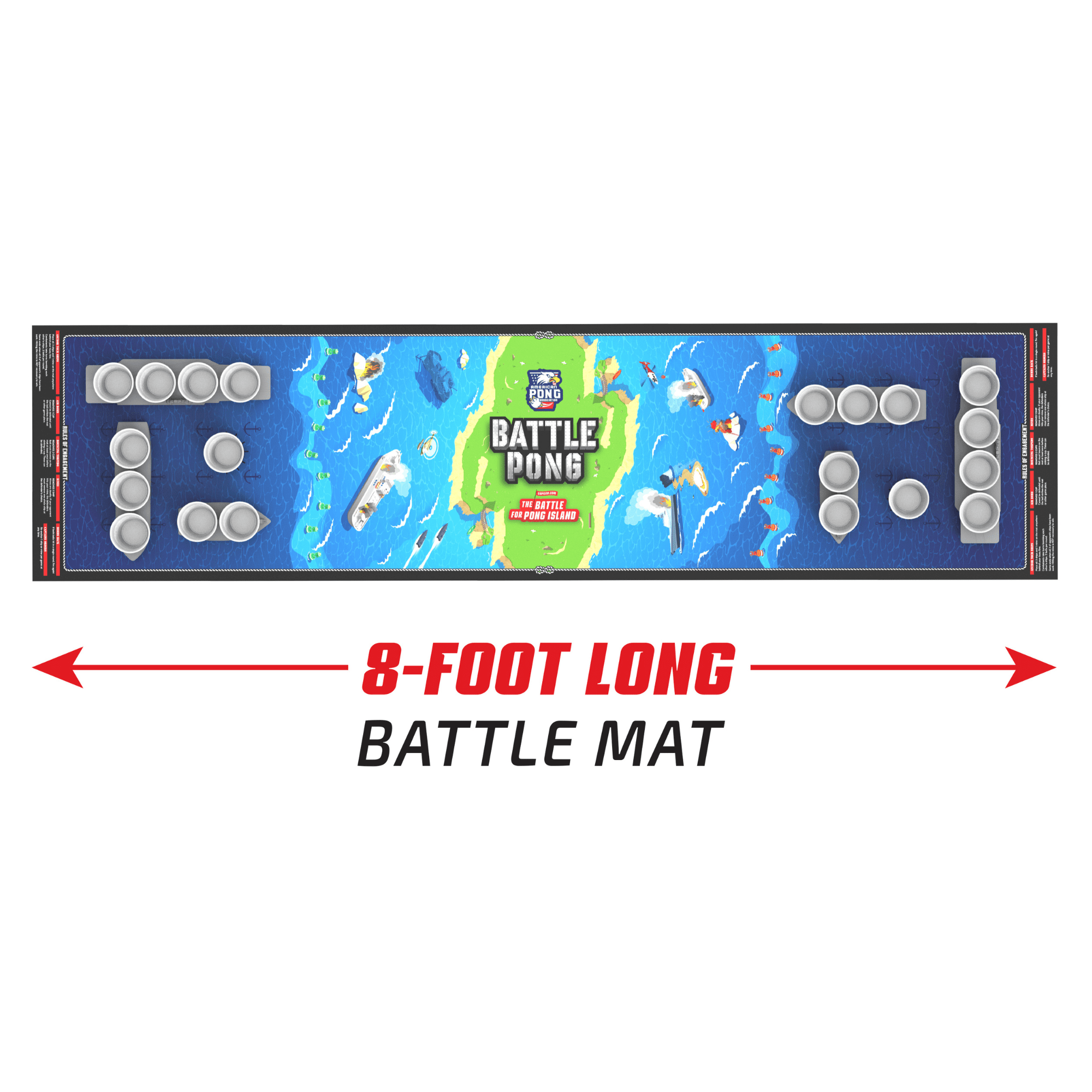 BattlePong DLX, Tabletop Pong Party Game, Indoor Outdoor Pong Game, for All Ages