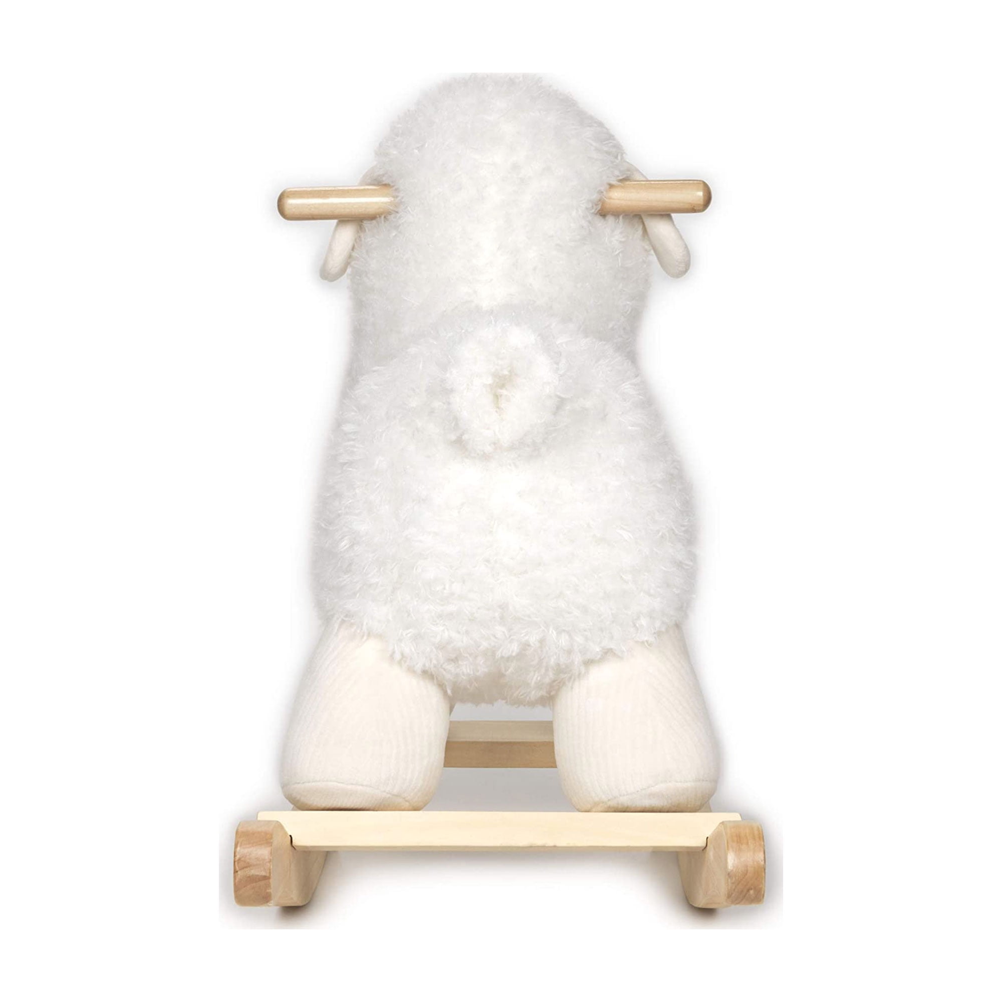 Baby GUND Lamb Rocker with Wooden Base Plush Stuffed Animal Nursery Cream 21.5 Walmart