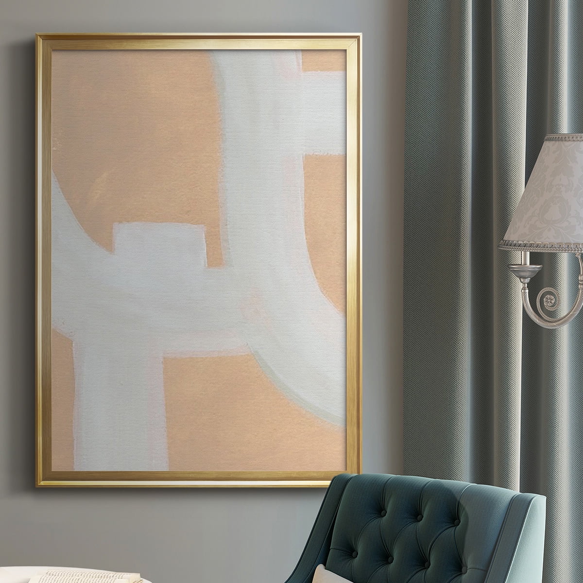 Neutral Winding Paths II Premium Framed Print, in Gold, Black, or Silver - Ready to Hang