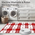 thumbnail image 5 of ODIKA 5'x7' Machine Washable Non-Slip Area Rug, Festive Checkered Patchwork with Nordic Accents High Traffic Rug with Pad, Red, 618384, 5 of 8