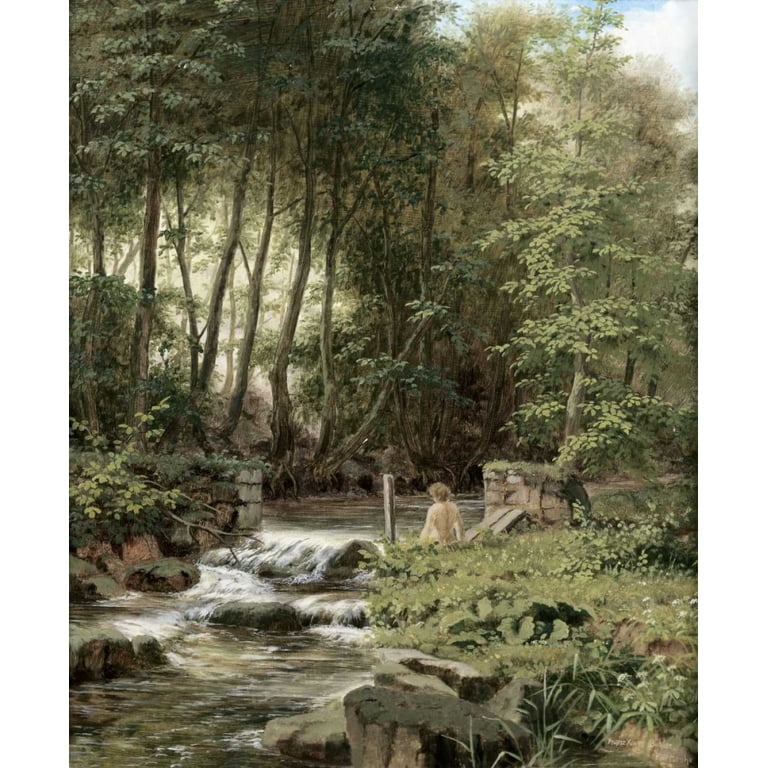 by lassen frame 14センチ② Buhler, Franz Xaver 20x24 White Modern Wood Framed Museum Art