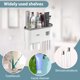thumbnail image 1 of Soporte para cepillo de dientes para el hogar, estante multifuncional para maquillaje (2 tazas, gris), 1 of 8