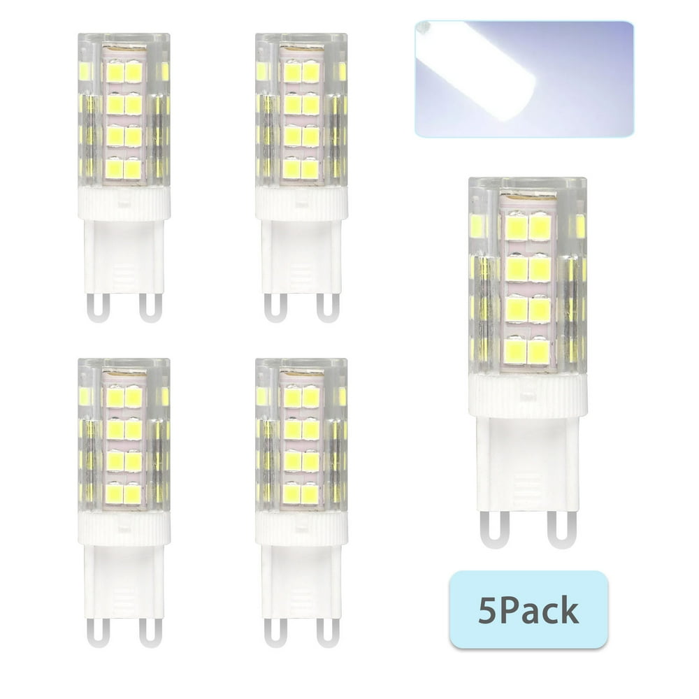 5pack G9 Base 5W (40W Equivalent Halogen) LED Bulbs 6000K 2835 40SMD