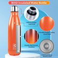 thumbnail image 3 of Botella de agua aislada de 17 oz, botellas de agua de acero inoxidable al vacío de doble pared, botella de agua deportiva de metal a prueba de fugas que mantiene la bebida caliente y fría, perfec, 3 of 5