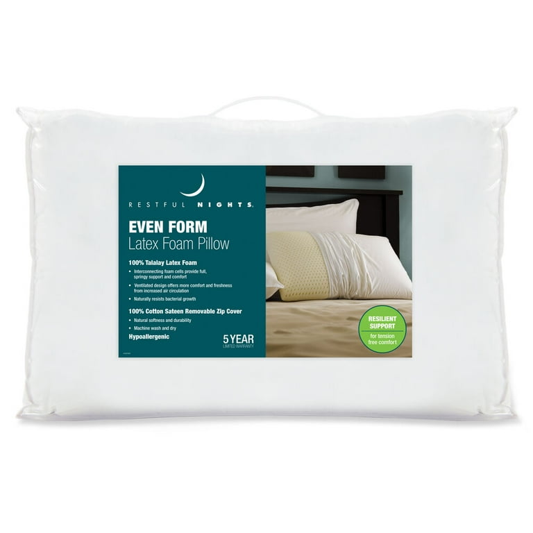 Luxury Restful Nights Even Form Latex Pillow Drop Ship Queen Queen
