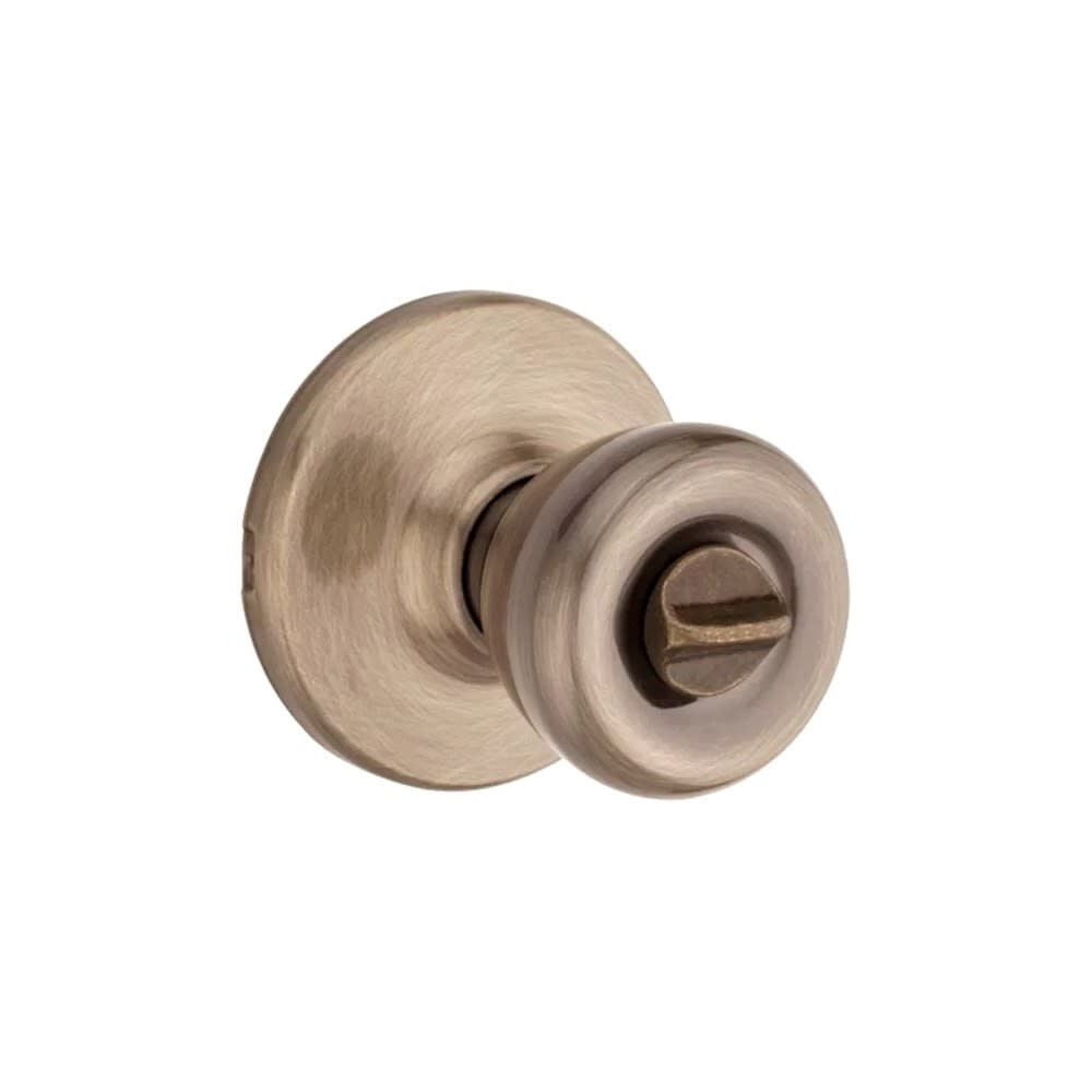 Kwikset Tylo Antique Brass Steel Privacy Knob 3 Right or Left Handed