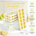 Asoricing Ice Cube Tray with Lid and Bin, 4 Pack Ice Trays for Freezer ...