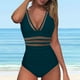 thumbnail image 5 of MKLEKYY Trajes De Baño Dama Women Mesh 1 Piece Swimwear Push Up Padded Bikini Swimsuit Training Athletic Swimwear Sport Shirred Tank Swimwear Vintage Bathing Suits, 5 of 6