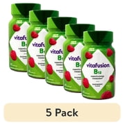 (5 pack) Vitafusion B12 Gummy Vitamins, Delicious Raspberry Flavor, 60ct (30 Day Supply)