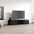 thumbnail image 3 of Soho S3 TV Stand for TVs up to 80", Modern High Gloss 71" Entertainment Center, TV Media Console with Storage Cabinets, 3 of 5