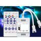 thumbnail image 3 of 2X DC5V-24V 28 Teclas RF Controlador WiFi APP Música Control Remoto de Voz para WS2812B WS2811 RGB Tira de Luces LED Atenuador de Hogar, 3 of 5
