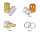 thumbnail image 2 of 90pcs Hair Braid Rings Dreadlock Three ply Hair Clips Loops Decoration for Women & Girls, 2 of 5