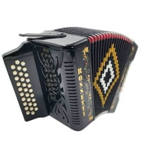 Rossetti 31-Button Diatonic Accordion 12 Bass GCF Black 3112-GCF-BK