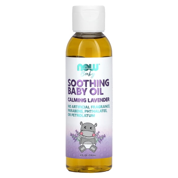 NOW Foods Soothing Baby Oil, Calming Lavender, 4 fl oz (118 ml)
