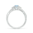 thumbnail image 2 of ANGARA Natural Nature Inspired Aquamarine & Diamond Twisted Vine Ring in 14K White Gold for Women (Size-5mm) | March Birthstone, Anniversary, Jewelry Gift for Women | Natural Aquamarine Ring, 2 of 9
