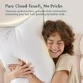 thumbnail image 3 of Bed Pillows for Side and Back Sleepers, Feather Down Hotel Collection Pillows with Classic Diamond Pattern, Medium Supportive, King Size 2 Pack Set, 3 of 5
