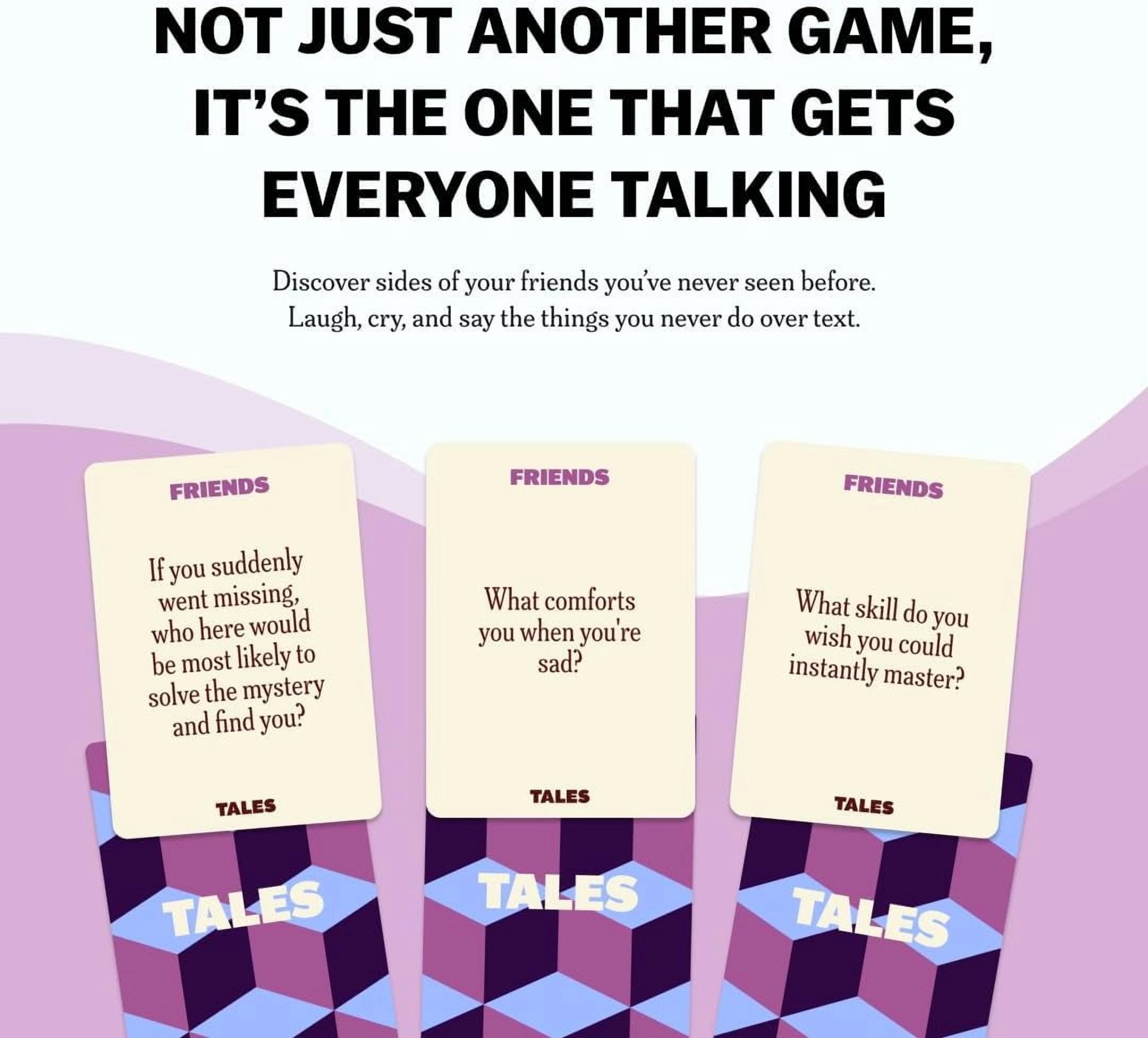 TALES Conversation Cards, Friends Edition 150 Count, Fun Friend Games for Adults, Teens, Kids