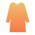 thumbnail image 4 of Spazoro Kids Girls Dress, Fashion Fall Winter Ruffled Long Sleeve Dresses for Childs Girls Orange Size 4 T, 4 of 5