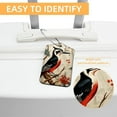 thumbnail image 3 of Woodpecker Square PU Leather Luggage Tags - 2 Pack with Privacy Cover and Stainless Steel Ring - Suitable for Travel, Backpack, Handbag - Suitcase Tags, Travel Tag, 3 of 7