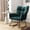 Green, variant on LOGYAT Nursery Rocking Chair, Upholstered Glider Rocker, 440 Lb Capacity Safety Anti Tip Design, High Backrest Deep Seat Padded Cotton for Bedroom Living Room, White