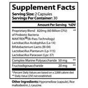 Probiotic 60 Billion CFU - MAKTREK B-Pass Technology with Prebiotics - 60 Capsules