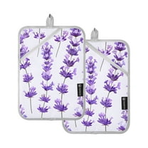 Pot Holders Set of 2 Heat Resistant 338℉ Kitchen Oven Gloves Potholder Cooking Baking Microwave Mitts Lively Lavender