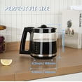 thumbnail image 3 of Olla de reemplazo de jarra de vidrio de 12 tazas, compatible con modelos de cafetera Hamilton Beach 46310, 49976, 49966, 49350, 49957, 49954, 49933, 49980A, 49980Z, 49983, 49618, 46300 y 49950., 3 of 9