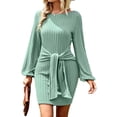thumbnail image 1 of Vestido de fiesta,Vestido de mujer Vestido de mujer con cuello redondo Vestido de manga larga Eleva tu experiencia, 1 of 6