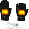 thumbnail image 3 of Rirozkan Heated Gloves, USB Rechargeable Winter Gloves, Full Hand and Fingerless Mittens, Touchscreen Compatible, for Men and Women, D, 3 of 7