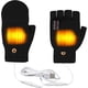thumbnail image 3 of Guantes calefactables USB para mujer y hombre, guantes de invierno sin dedos con calefacción total y parcial, guantes calefactables de doble cara para pantalla táctil, guantes lavables para portátil,, 3 of 7