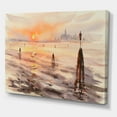thumbnail image 3 of Designart ' Panorama of Venice Laguna Beach At Sunset ' Nautical & Coastal Canvas Wall Art Print, 3 of 4
