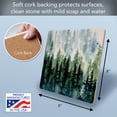 thumbnail image 2 of Thirstystone "Foggy Tree Line" Decorative Cork Backed Stone Trivet 8" Square, 2 of 6