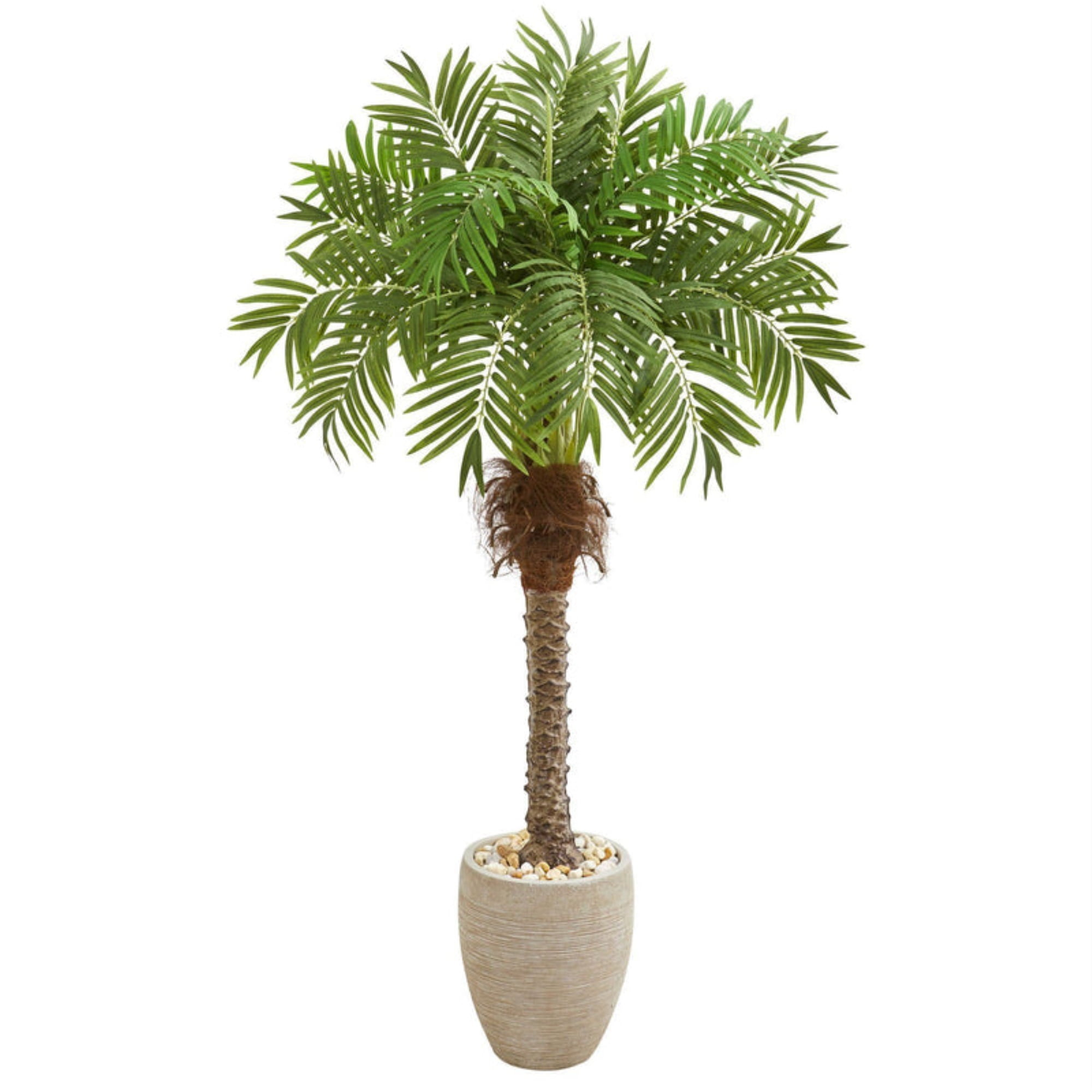 8' Artificial Phoenix Palm x 2 Tree Plant Bush Basket Pot Date Sago Bamboo Areca 