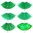 thumbnail image 3 of Ireland Saint Patricks Day Green Tutu Skirt Shamrock Clover Sequins Mesh Tulle Petticoat Fancy Dress Up Party Costume, 3 of 19