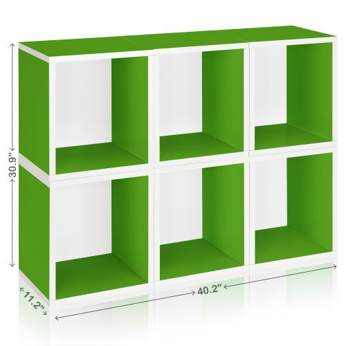 Way Basics Modular 6 Cube Tall Bookcase