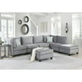 thumbnail image 3 of Zelmira Gray Velvet 7Pc Modular Sectional Sofa, 3 of 5