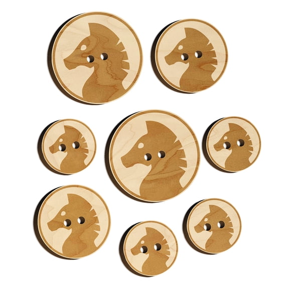 Chess Piece Black Knight Wood Buttons for Crochet Knitting Sewing DIY Craft - 1.00 Inch Medium (7pcs)