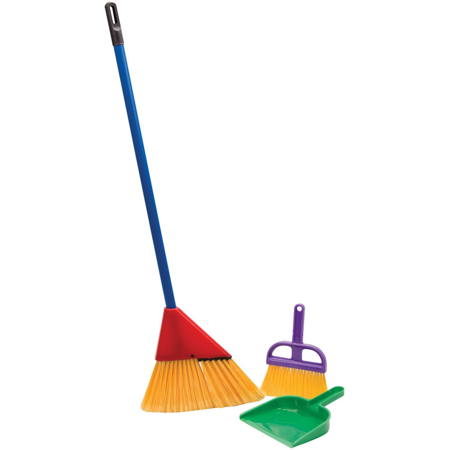 Kids Cleaning Set Pretend Play Broom Mop Brush Dustpan Gift Learn Toy New 