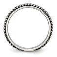 thumbnail image 4 of Auriga Fine Jewelry Stainless Steel Polished and Antiqued 5 mm Band for Women Size 7, 4 of 6