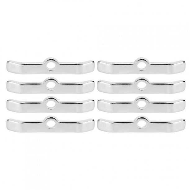 Cubierta de válvula cromada Bling Bling 8 Uds para Chevy 283 305 327 350 plata