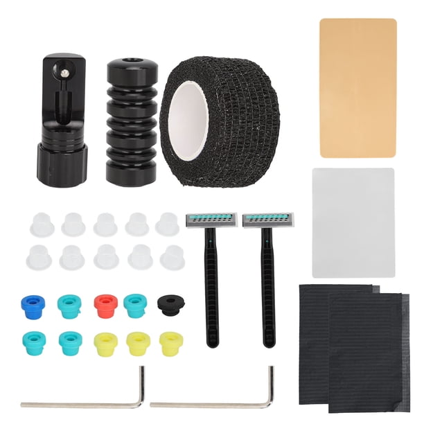 Juego de herramientas para práctica de tatuajes, juego de herramientas para tatuajes, herramientas completas para tatuajes de bricolaje, kit completo de práctica de tatuajes, diseño exquisito