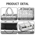 thumbnail image 4 of Large Capacity Tote Bag,Black and White Football Elements Pattern Handbag Fashion Luxury Tote Bag,15.7"x13"x 5.1" Inches,Laptop Compatible, 4 of 6
