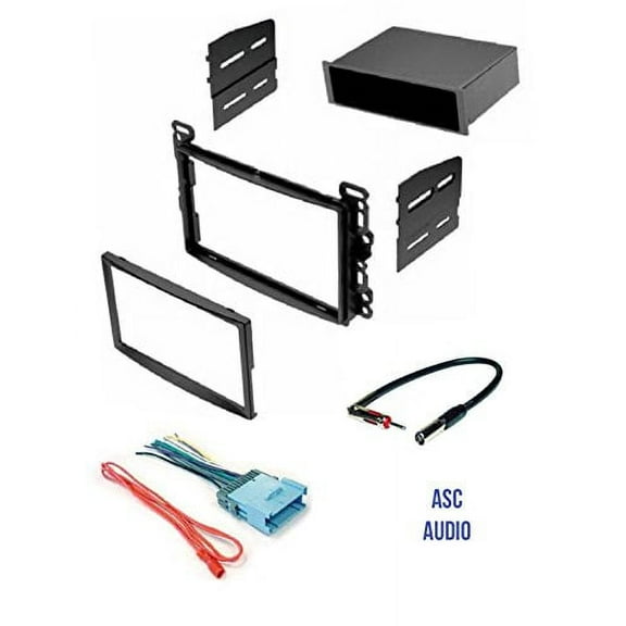 ASC Audio Car Stereo Dash Kit, Wire Harness, and Antenna Adapter for some Chevrolet: 2005-2006 Cobalt, 2005-2006 Equinox, 2004-2007 Malibu, 2005-2007 Malibu Maxx; Pontiac: 2005-2008 G6, 2006 Torrent
