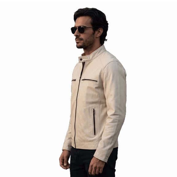 SHARO Leather, Bomber, Long Sleeve Outerwear Jacket (Men's)