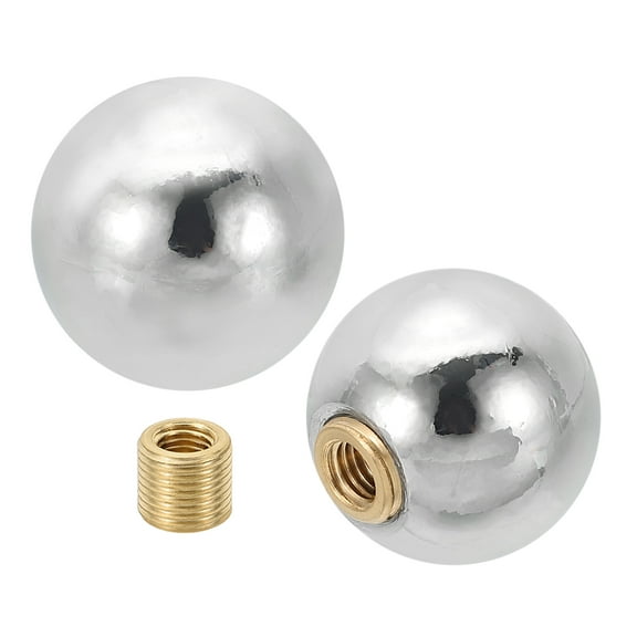 Uxcell 25mm Ball Lamp Finials Caps Knob, Lamp Shade Decoration, Silver Tone 2 Set