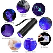 Black Light, 12 LEDs 395nm UV Blacklight Flashlights Detector for Pets Urine and Stains - 1 Pack