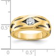 thumbnail image 3 of 14K Yellow Gold With Black Rhodium Ibgoodman Men's Satin 1/3 Carat Diamond Complete Ringsize 10 (Width 7.2) - Jbsp, 3 of 5