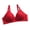 Red, variant on Hfnxid Push Up Bras for Women Comfortable Breathable No Underwire Deep V Neck Bra Full Coverage Padded Bralette Smoothing Underwear Cotton Seamless Soft Plus Size Bras