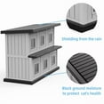 thumbnail image 2 of ENNSOO Outdoor Cat House Cat Shelter Multi Feral Cats Home Pet House Indoor Outdoor Weatherproof Insulated Easy Assembly, Black, 2 of 8